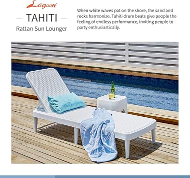 Lagoon Tahiti Rattan Sun Lounger - Black
