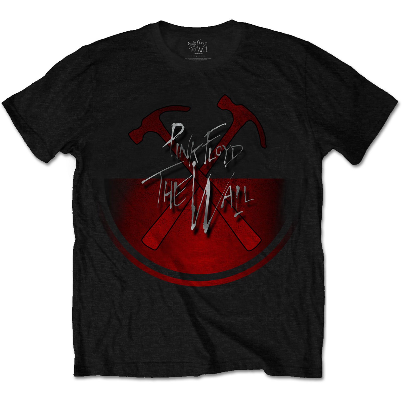Rock Off Officially Licensed Products Men's Black Pink Floyd The Wall Oversized Hammers Official Tee T-Shirt Unisex (Medium)