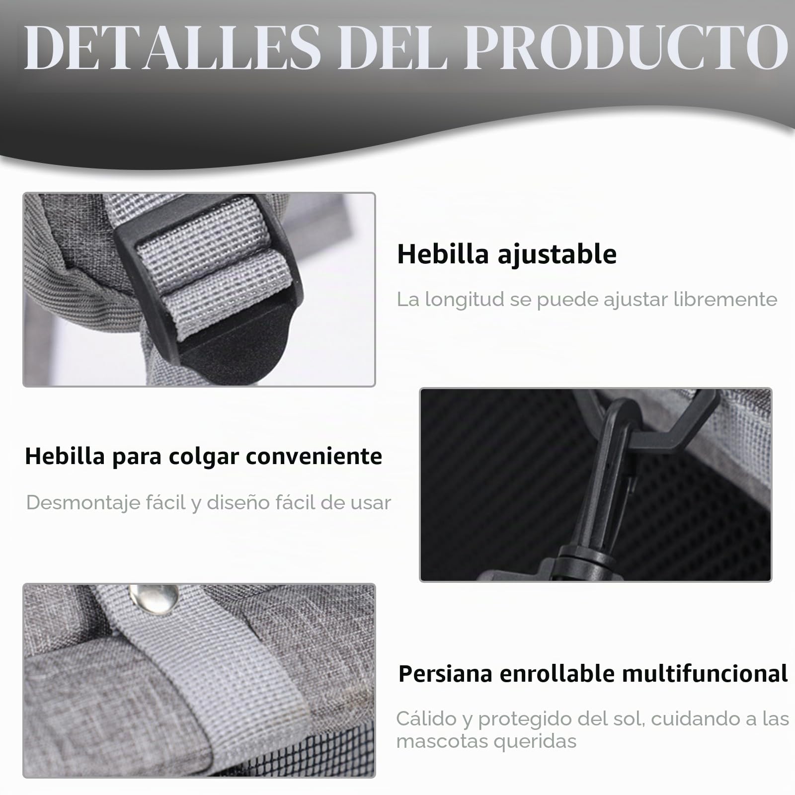 Cesta de Bicicleta para Perro, Canasta de Bicicleta Plegable con Ventanas de Malla Mochila para Mascotas para Perros y Gatos hasta 10KG