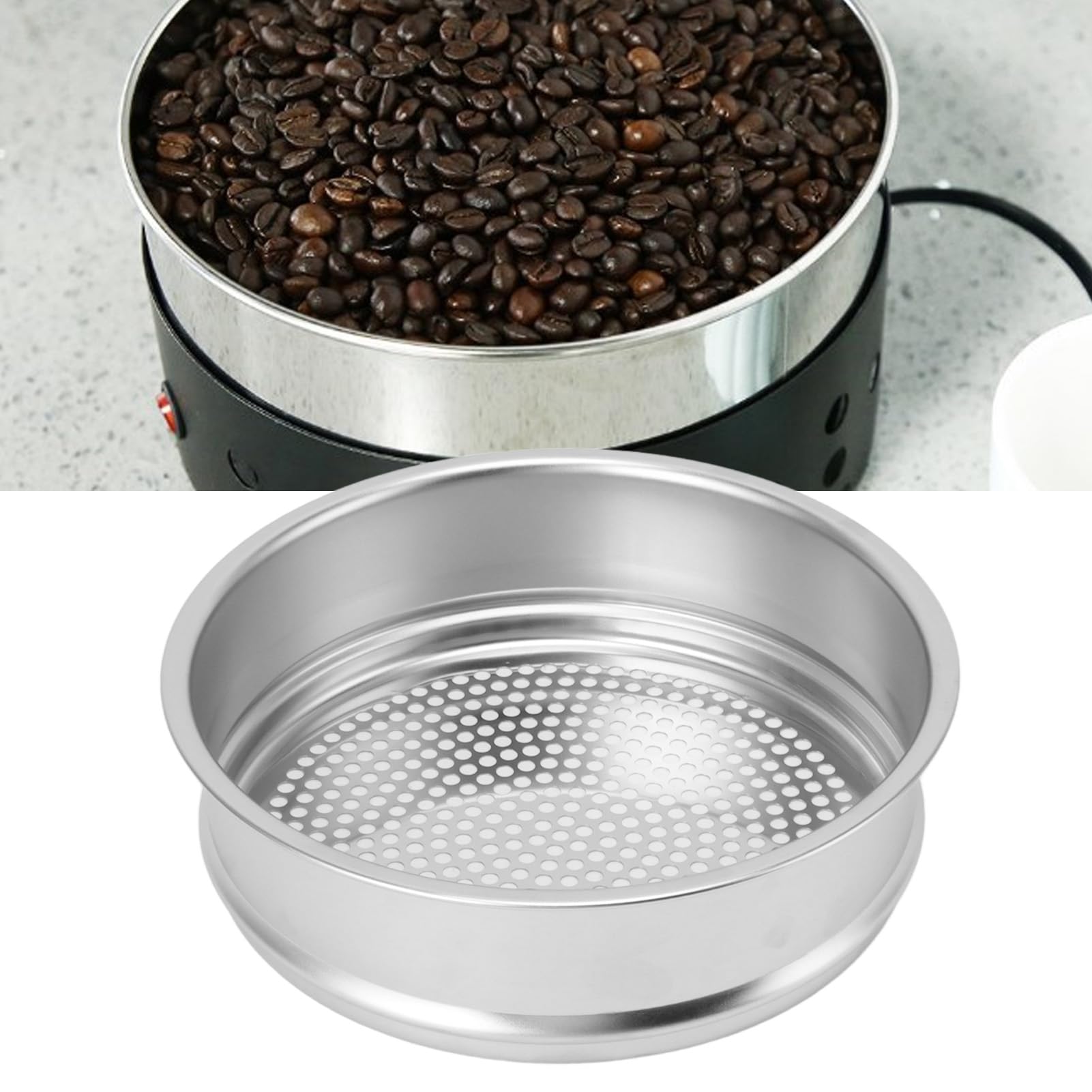 Enfriador De Granos De Café, Enfriador De Pantalla De Granos De Café Placa De Enfriamiento Ducha Malla Gruesa Componentes De La Máquina Para Hornear Doméstica De 5 Mm, Máquina De Enfriamiento Para Tos