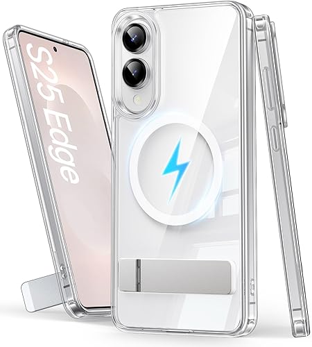 Miniatura 14 de Funda para Samsung Galaxy S25 Edge, compatible con MagSafe y soporte integrado, probada contra caídas de grado militar, mate, resistente, a prueba