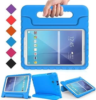 BMOUO Samsung Galaxy Tab E 9.6 inch Case - Shockproof Light Weight Protection Handle Stand Kids Case for Samsung Galaxy Tab E / Tab E Nook 9.6 Inch 2015 Tablet , Blue Color