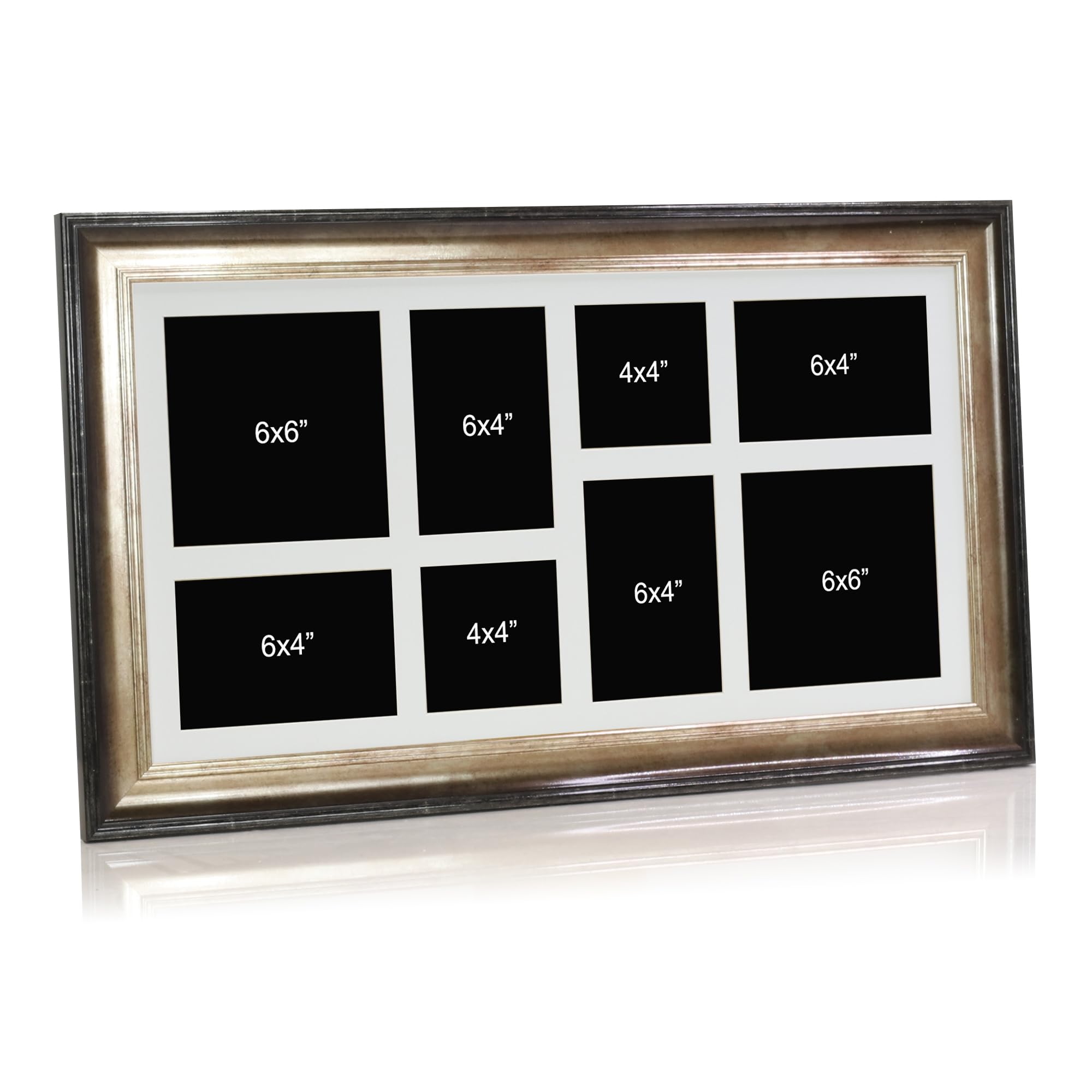 Photo Multi Picture Frame Large Collage Display Multi Opening Hangs landscape and Portrait