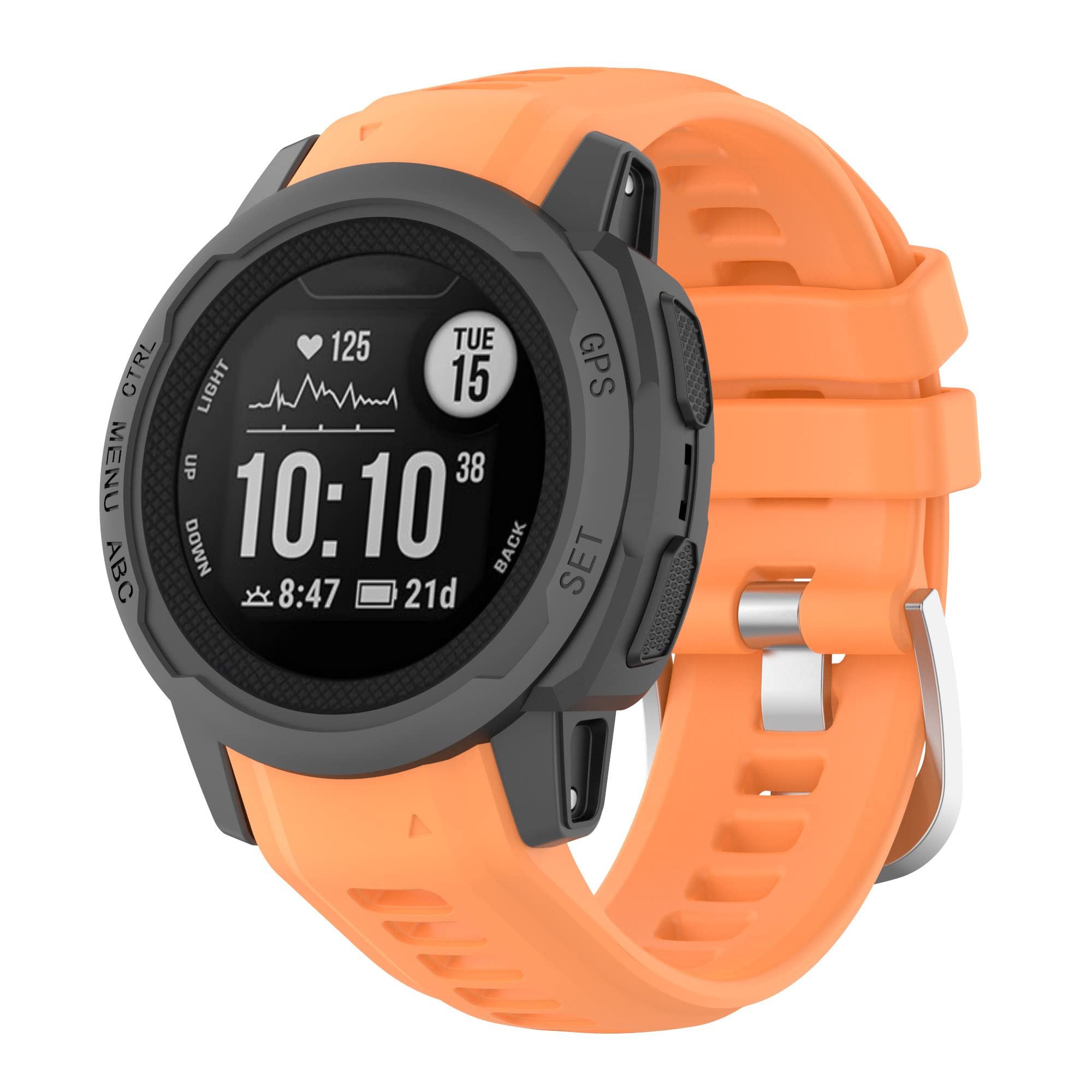 Chofit For Garmin instinct 2S Watch Bands,20mm Quick Release Soft Silicone Replacement Watch Band Compatible with Garmin instinct 2S Watch (Orange)