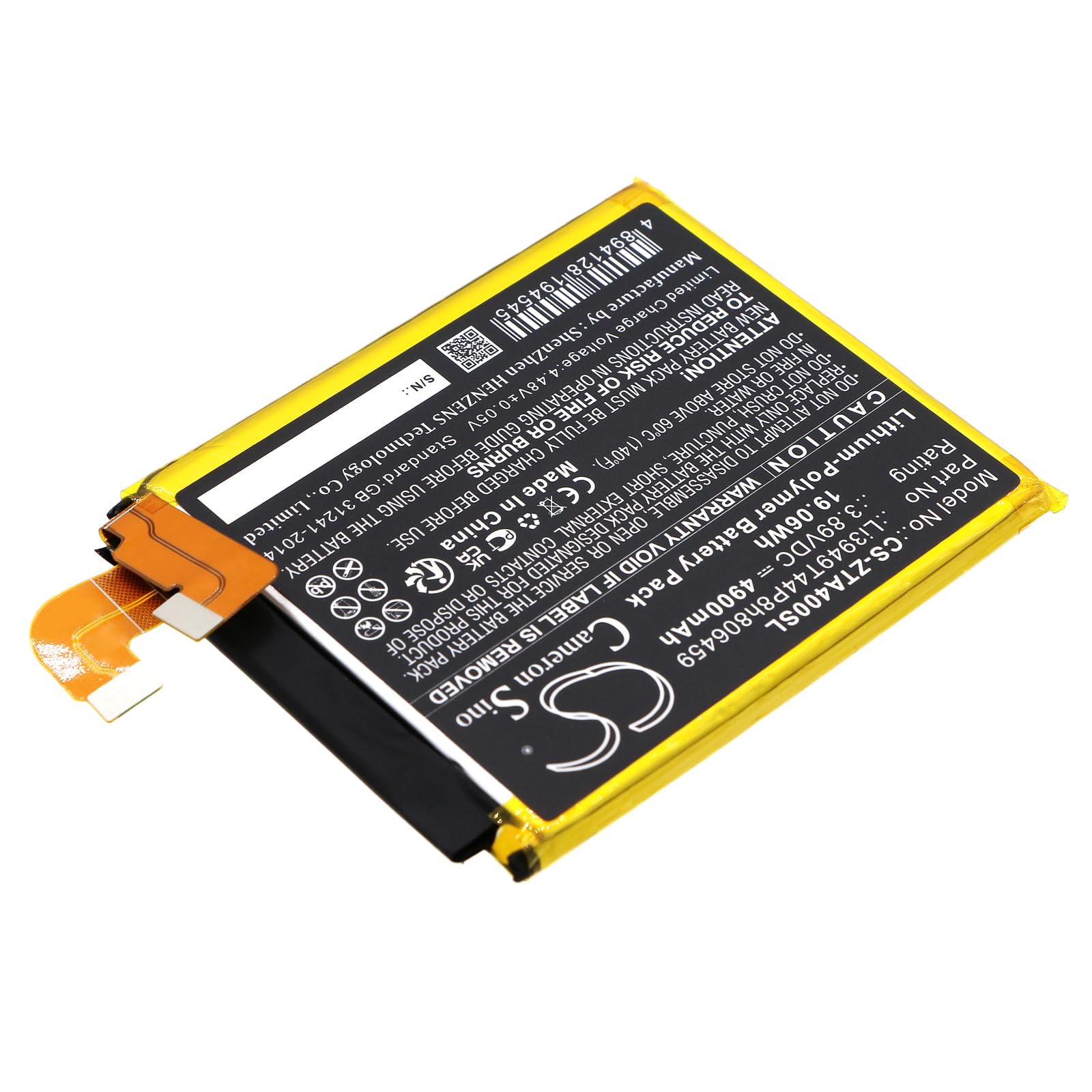 Enyuly 4900mAh Replacement Battery for Axon 40 Ultra Axon 40 Ultra 5G A2023PH A2023P Li3949T44P8h806459 (3.89V)