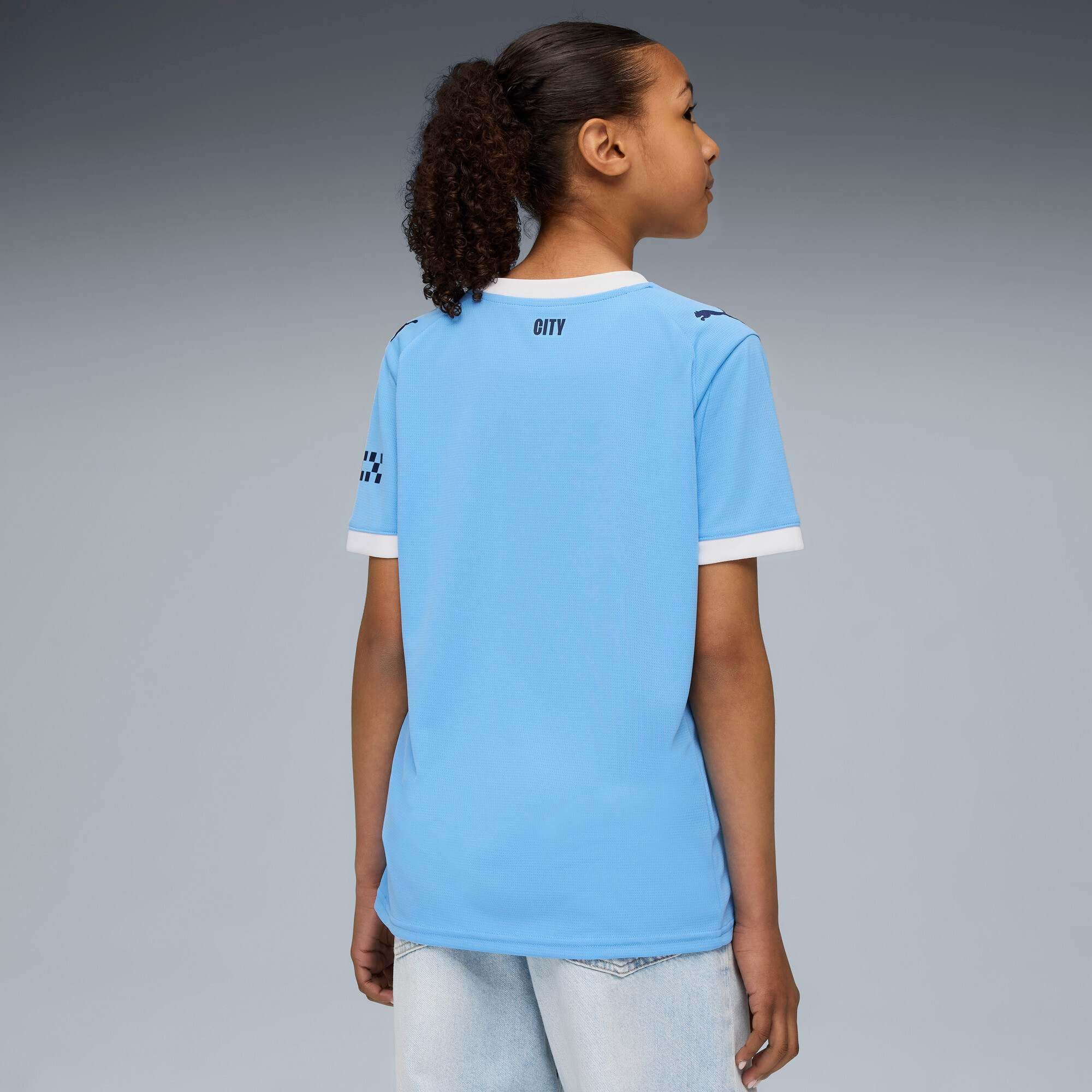 Maillot Domicile Enfant Manchester City 2025/26 Saison - Team Light Blue
