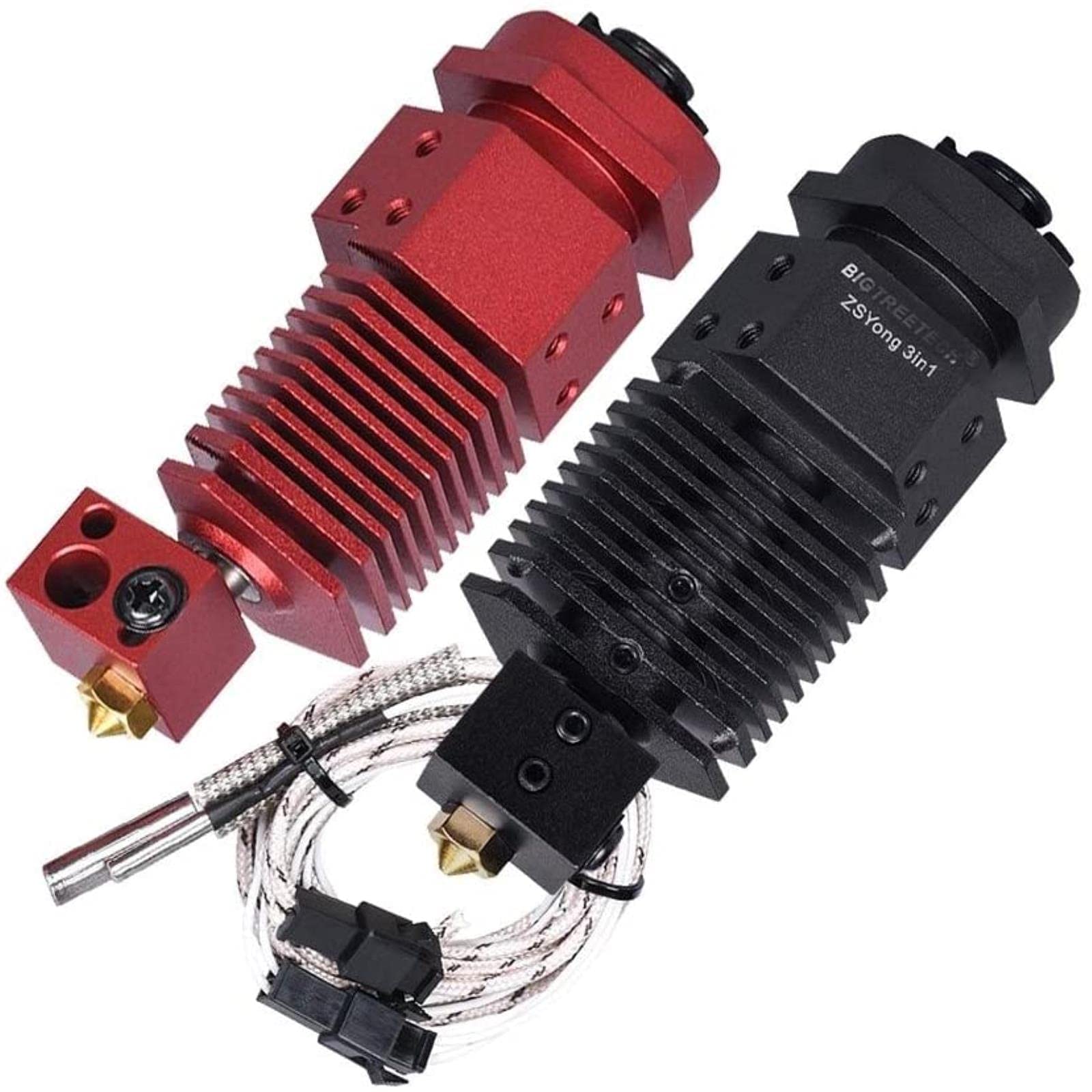 Druckerteile in 1 Out Hotend Switching Color 12V 24V Bowden Extruder 1.75MM Filament 3D Drucker Ersatzteile V5 Heizblock Kompatibel mit MK8 Titan Teflon Drucker