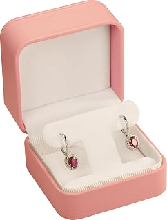 Pink PU Leather Earring Gift Box