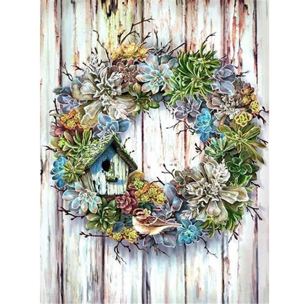 Broderie Diamant Grand Format 80x100cm pour Décoration Salon et Chambre Nature