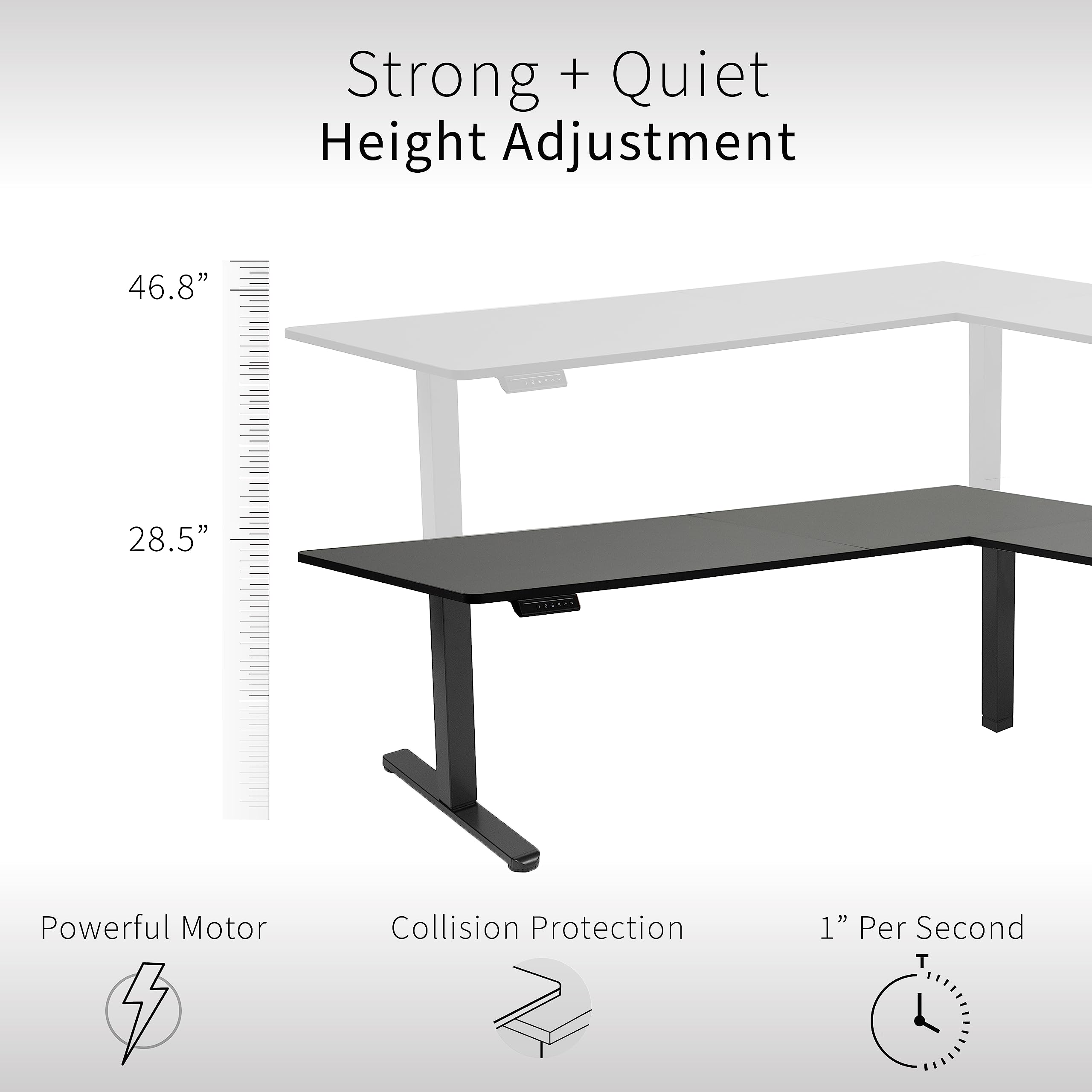 Snapklik.com : VIVO Electric Height Adjustable 75 X 63 Inch Corner ...