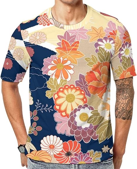 Amazon Co Jp Tシャツ メンズ 半袖 トップス 和柄 和風 さくら 花柄 ティーシャツ インナーシャツ 夏服 カットソー 丸首 T Shirt カジュアル 上着 ゆったり 無地 ファッション 吸汗速乾 柔らかい 快適 おおきいサイズ 人気 プレゼント 服 ファッション小物