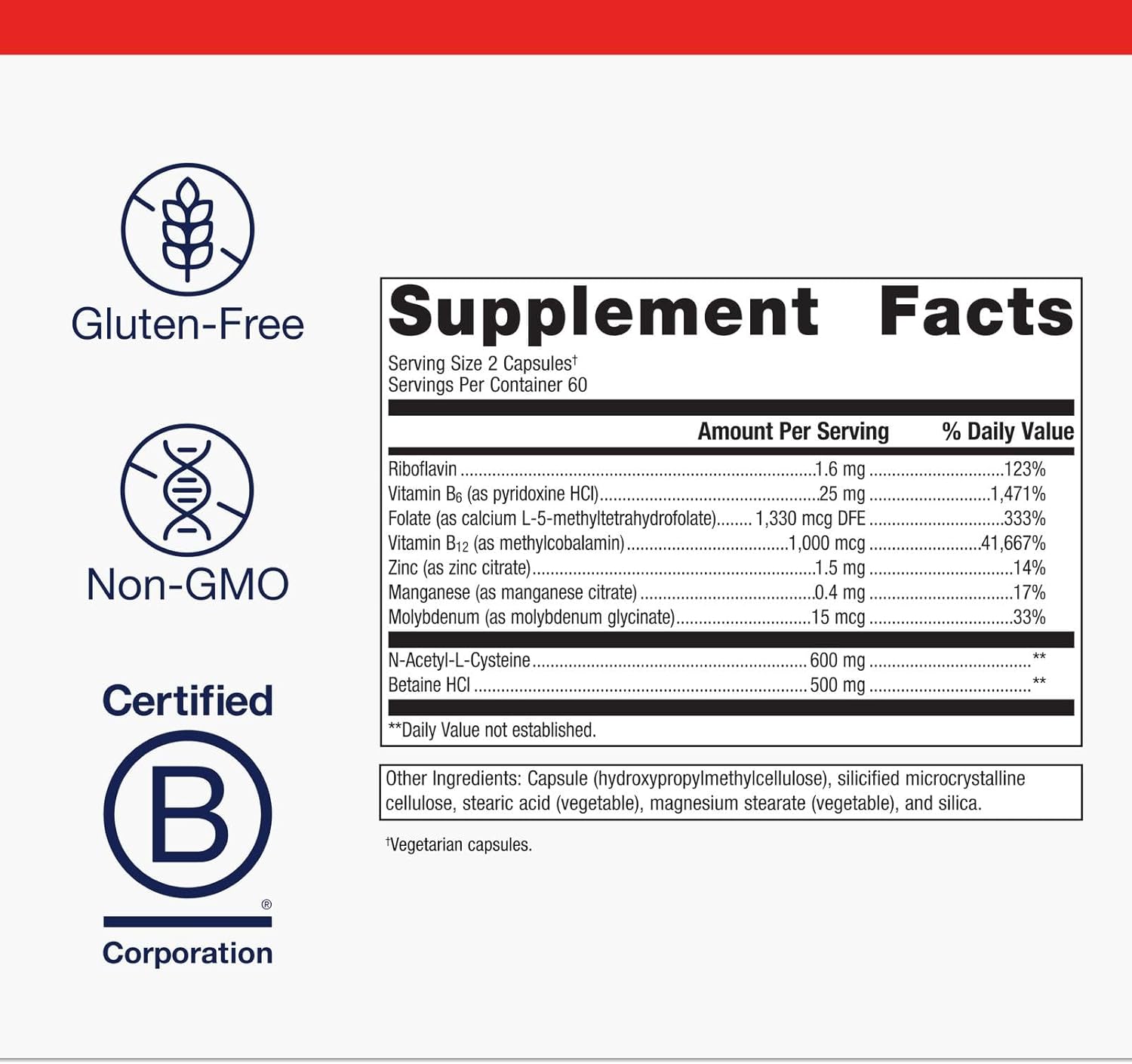 Metagenics MethylCare - Folate L-5-MTHF, Methyl B12, B6, NAC & Betaine HCl - Supports Homocysteine Metabolism, Methylation & Heart Health - Non-GMO & Gluten-Free - 120 Capsules