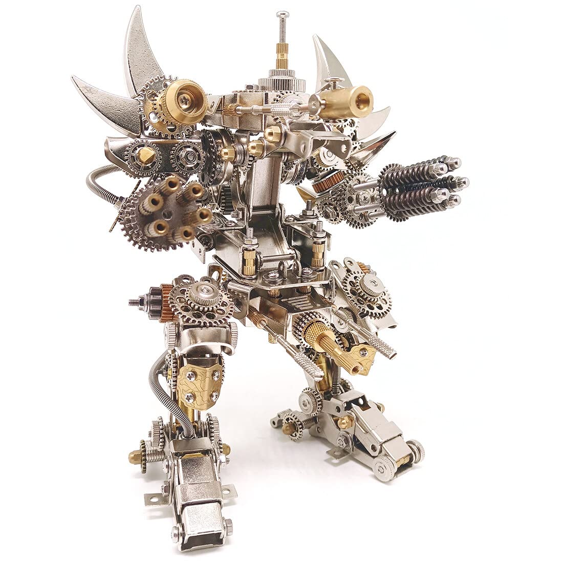 3D Metal Puzzle for Adults, 800PCS DIY 3D Steampunk Metal Assemble Mecha Robot Model Kit with Cockpit, Creative Decorations for Home or Office