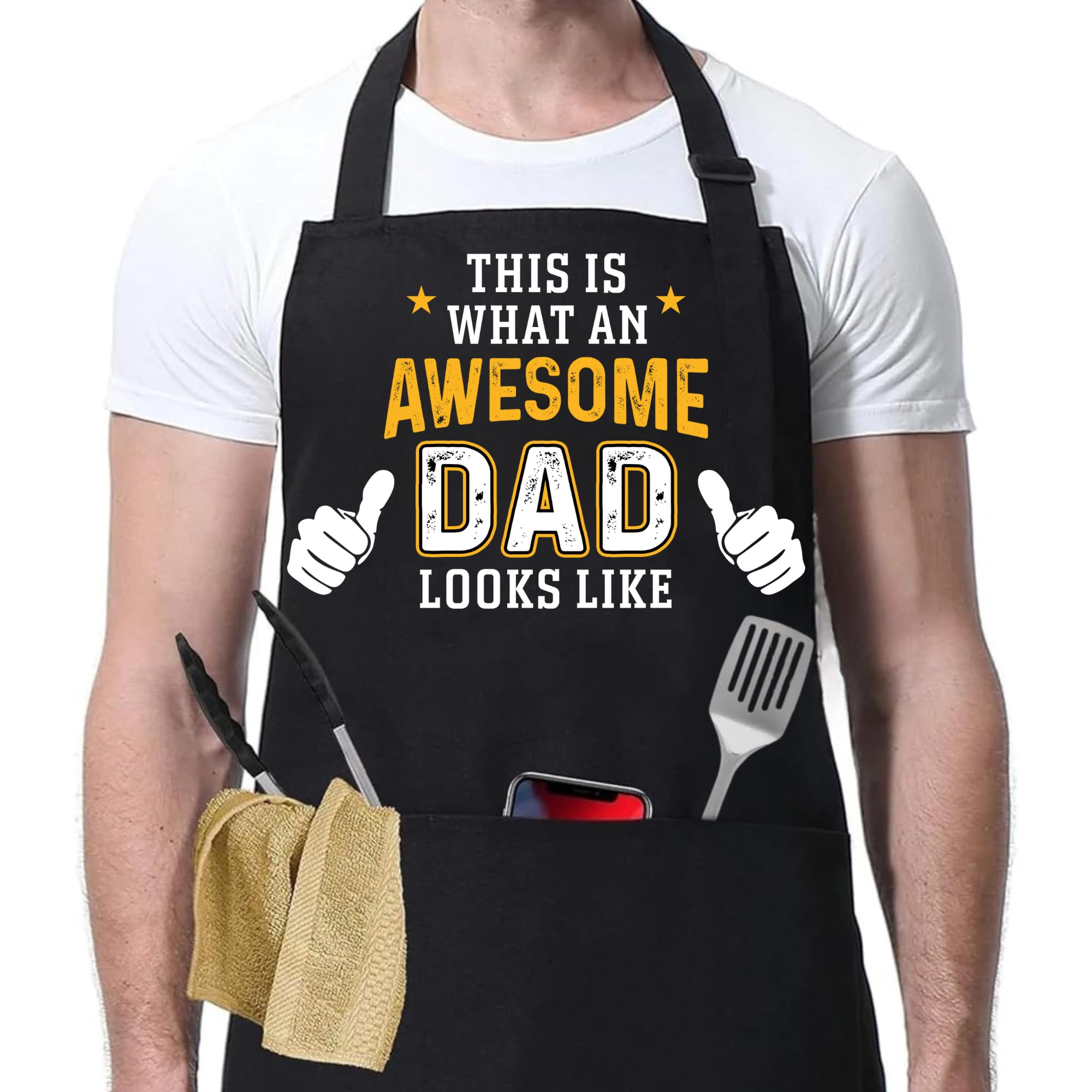 Wrappiness Funny Apron for Men - Awesome Dad