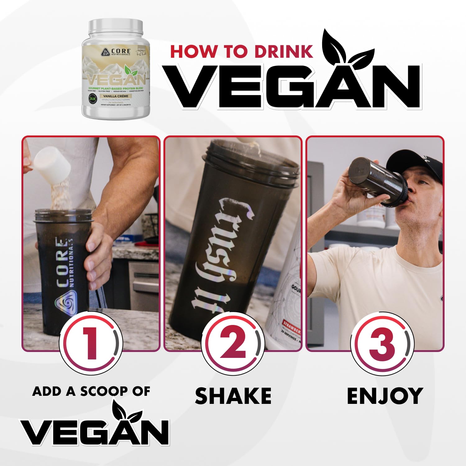 Core Nutritionals Vegan Plant Protein, Vanilla Crème, 2 lb — Amazon image 6