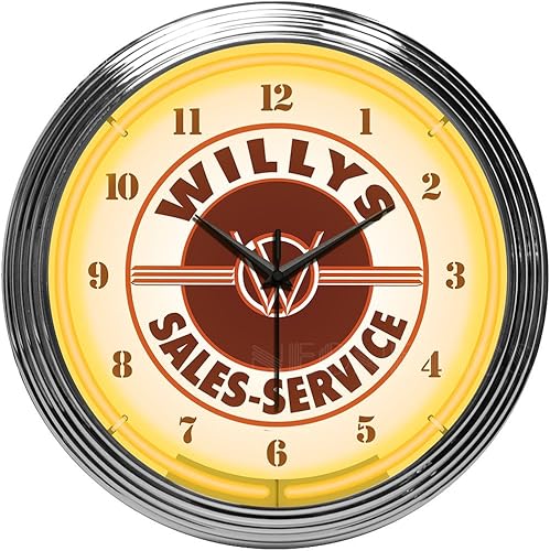 neonetics Willys Del Servicio De Ventas Jeep Reloj de neón