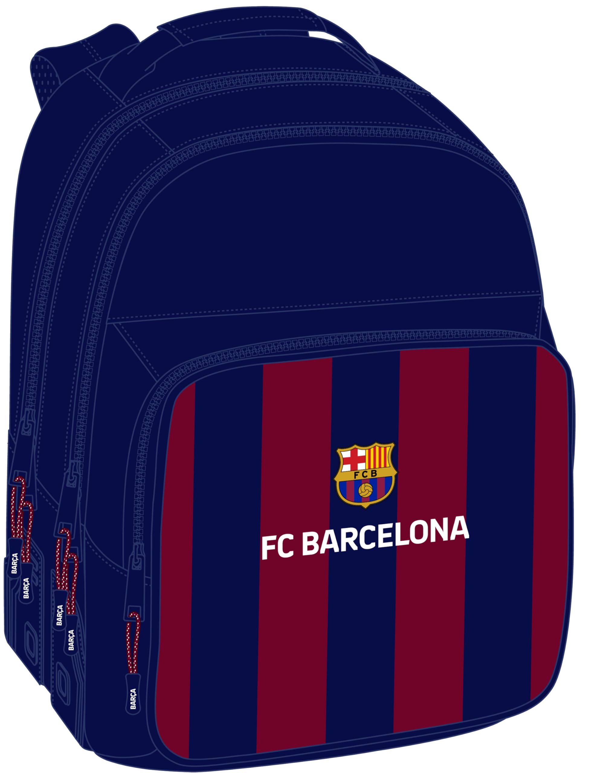 safta F.c Barcelona Double Backpack One Size