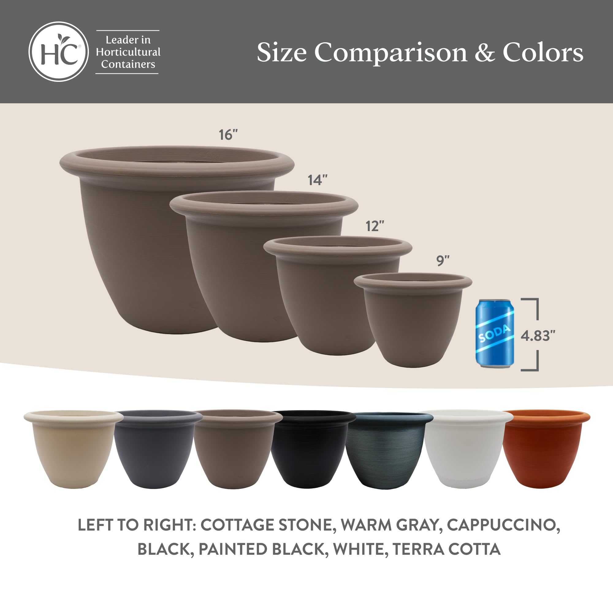 Amazon.com : The HC Companies Sevilla Flower Planters - Durable