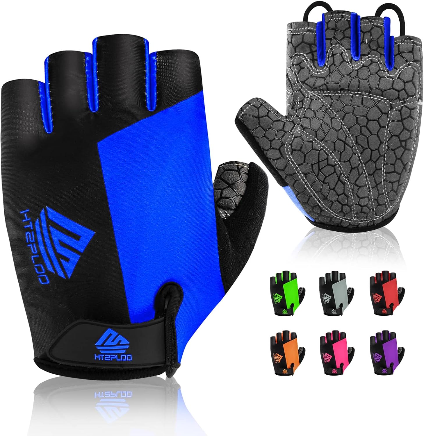Bike Gloves Cycling Gloves Biking Gloves Bicycle Gloves for Men Women with Anti-Slip Shock-Absorbing Pad,Light Weight Half Finger Gloves for Cycling Workout Training Outdoor
