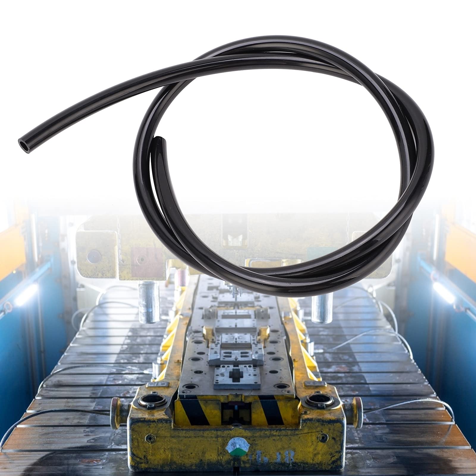 Pneumatischer Schlauch Flexibler Luftkompressor TPU Rohr Rohr für Chemisches Heizöl TPU0604 OD6xID4 Arbeitsdruck 12bar(10m-schwarz)