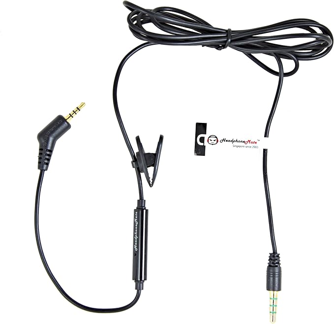 HeadphoneMate Inline Remote Control Microphone Cable for