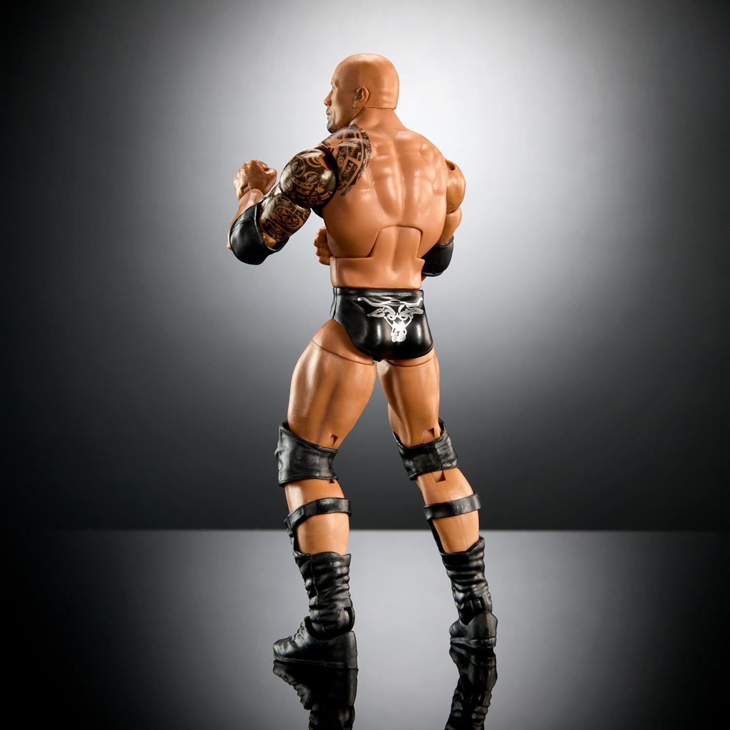 Mattel WWE Elite Collection WrestleMania Action Figure Set, The Rock Collectible with Accessory & Nicholas Build-A-Figure Parts