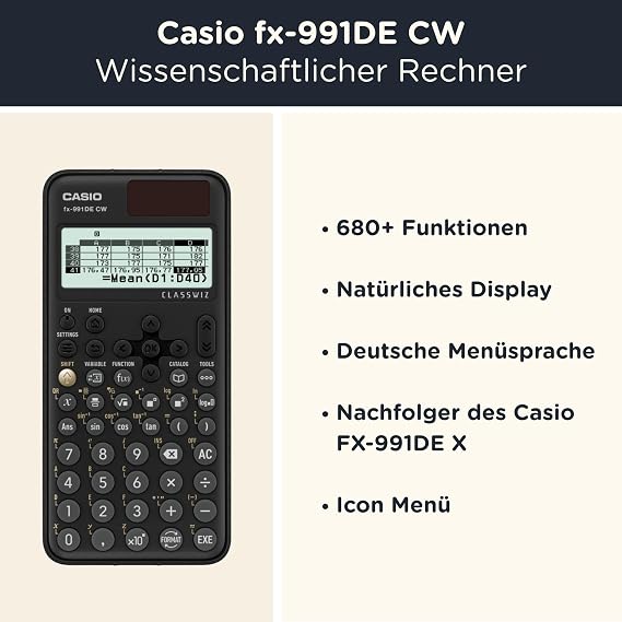 calcuso economy pack: casio fx-991de cw classwiz technical scientific calculator and wyngs protective case black