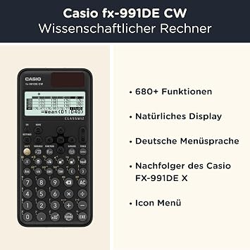 calcuso economy pack: casio fx-991de cw classwiz technical scientific calculator and wyngs protective case black