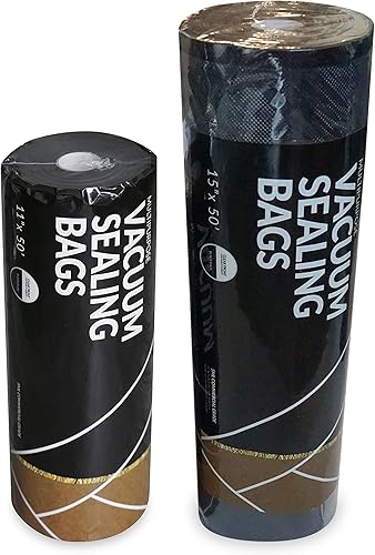 Miniatura 2 de Bolsas de diamante - Bolsas de sellado al vacío 5mil - Rollo (15x50, NegroTransparente)