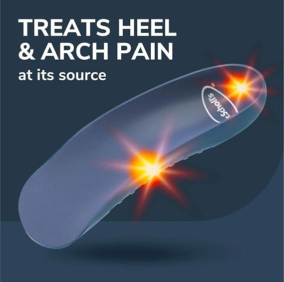 Dr. Scholls Pain Relief Heel & Arch All-Day Orthotics for Men, Treats Heel Spurs, Arch and Plantar Pain, 1 Pair