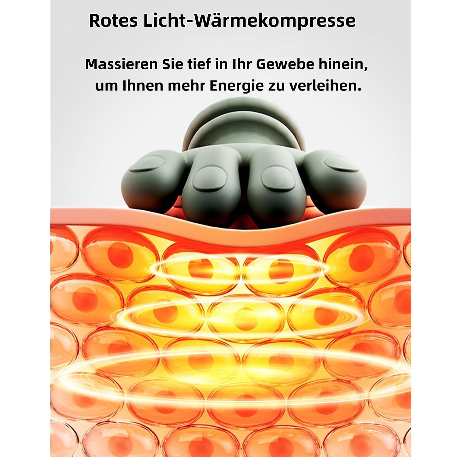Nackenmassagegerät, Rückenmassagegerät Massagemeister mit 3 Massagestufen 2 Temperaturstufen, Elektrische Massagegeräte Mit Wärme the Master Kabellos für Schultern