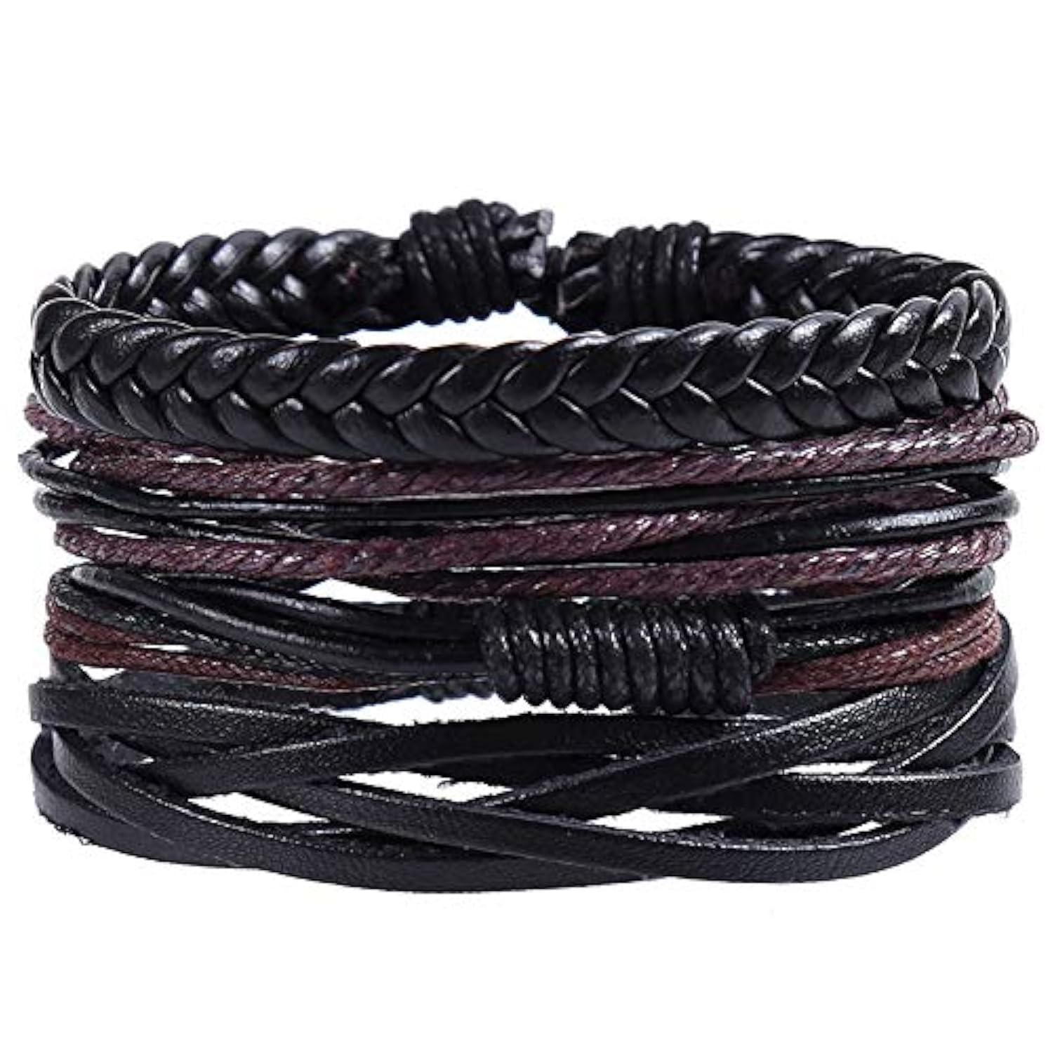 Yellow Chimes 4 Pcs Wrap Stylish Trendy Unisex by Yellow Chimes Multi Strand Bracelet for Men (Brown, Black) (YCFJBR-114WRP-DBR) (B07QG1RC7N) Amazon Price History, Amazon Price Tracker