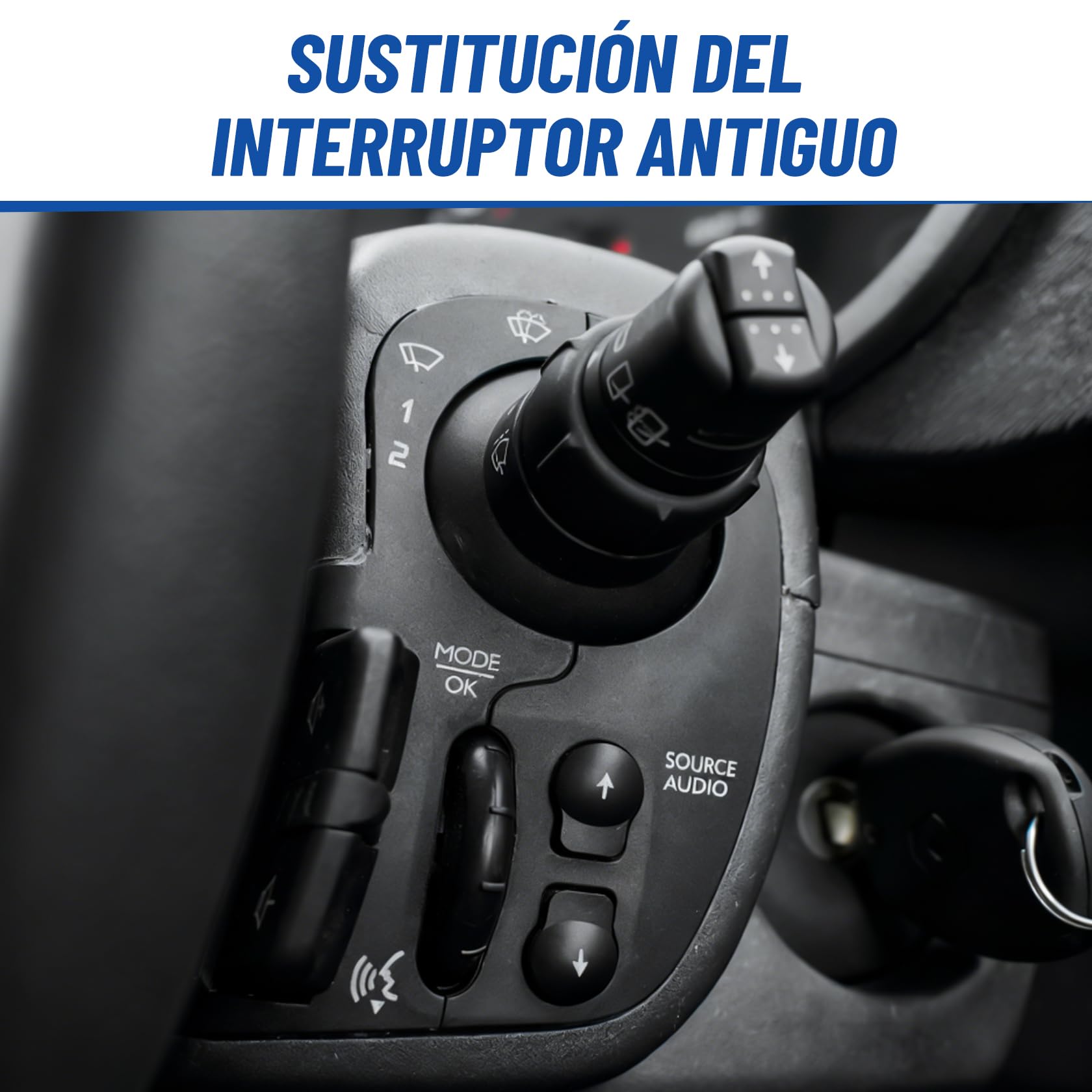 Mando Limpiaparabrisas Clio 3, Interruptor Limpiaparabrisas para Modus, Mando Parabrisas, 8201590631, 7701068115, 8201359195