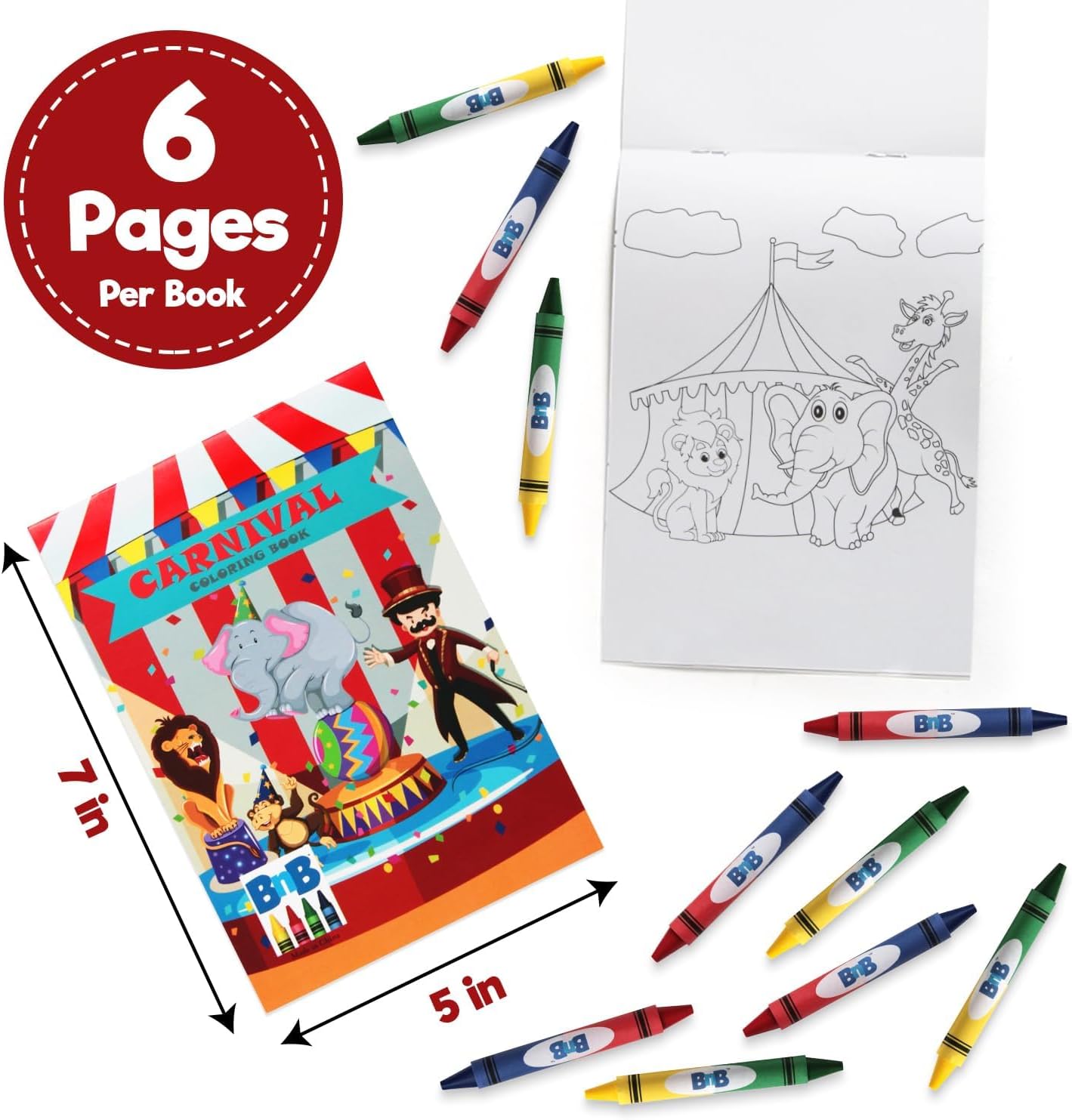 Bulk Mini Coloring Books & Crayons (4 Colors Thicker Crayons Per Book 5X7),Entertainment For Kids in Restaurants, Waiting Rooms, Hospitals, Great Party Favors Goodi bags 48 PACK