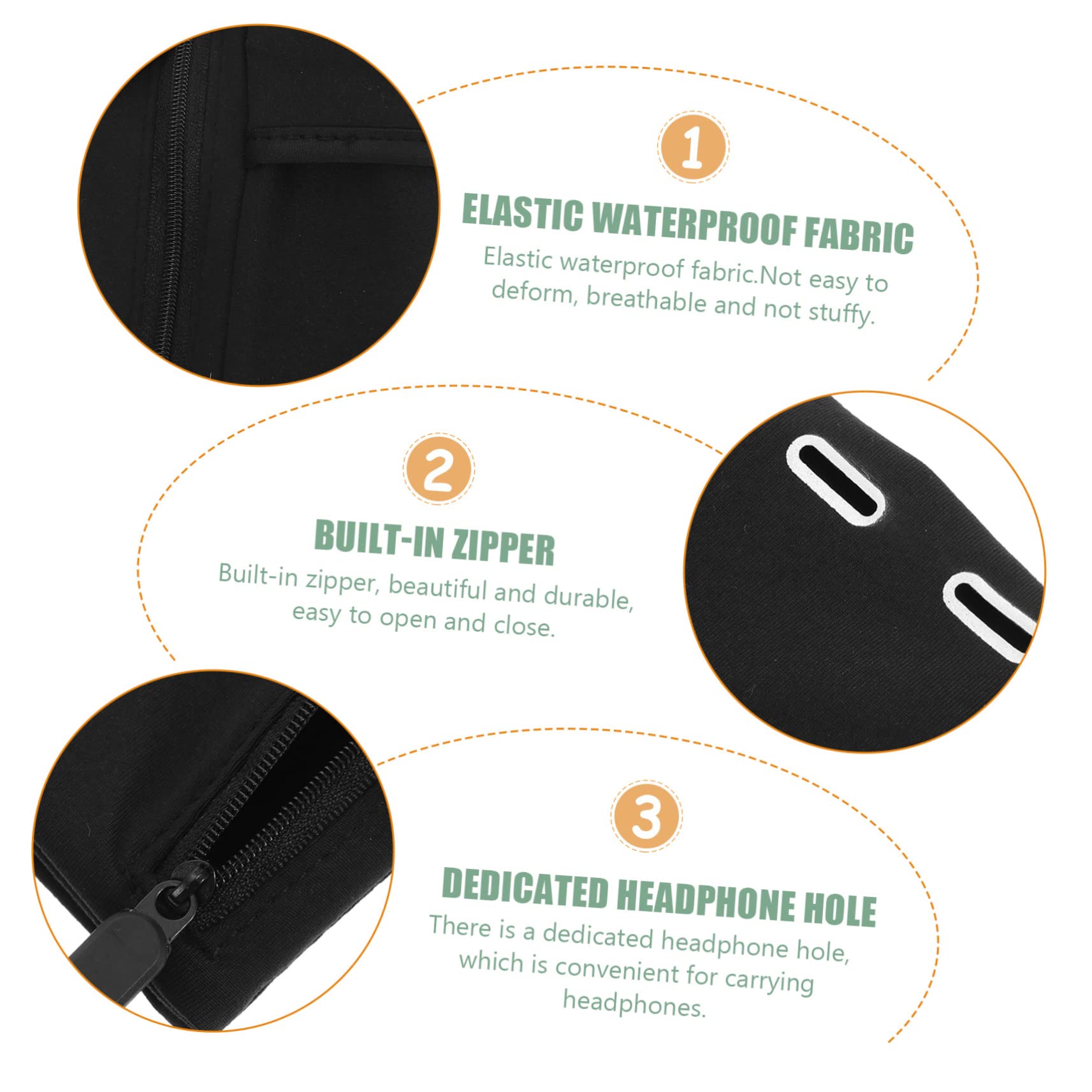 Uonlytech 5pezzi Borsa Sportiva Per Braccio Porta Cellulare Per Running e Fitness Compatibile Con Smartphone Accessorio Pratico Per Allenamenti All Aperto