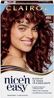 Clairol Nice'n Easy Permanent Hair Dye, 4BG Dark Burgundy Hair Color, Pack of 1