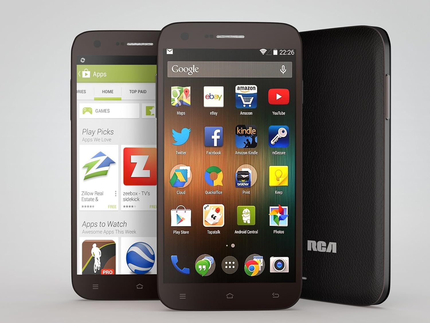 RCA G1 5.5" Hd, Unlocked Dual Sim, 8Mp Camera, 8Gb Rom, 1Gb Ram, android 4.4 – Black