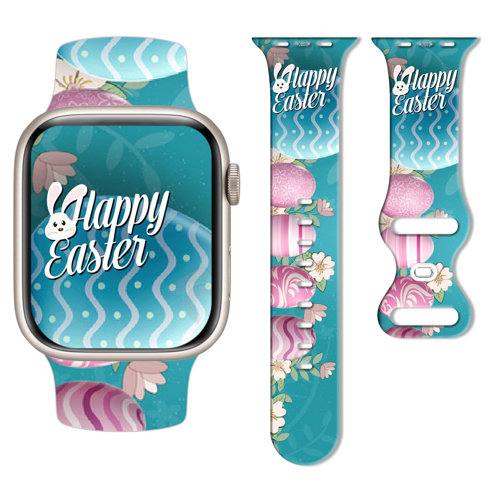 Holidays Watch Bands Compatible with Apple Watch 38mm 40mm 41mm 42mm 44mm 45mm 46mm 49mm, Adjustable Soft Silicone Sports Wristband Strap Replacement