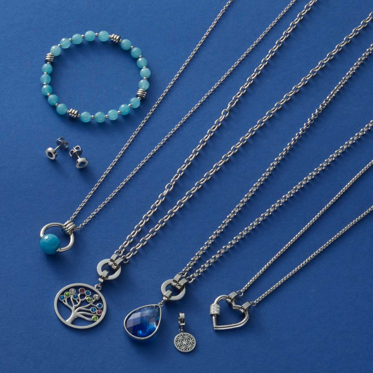 JEWELS BY LEONARDO Halskette Clip & Mix Paola • Erbs-Kette aus silberfarbenem Edelstahl • klassische Basic-Kette mit Ring zum Einhängen von Charms • 70 cm Länge • Geschenk Damen Schmuck • 022148