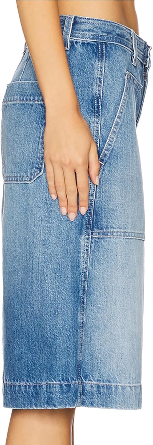 Astylish Women's High Waisted Wide Leg Denim Shorts Stretchy Trendy Utility Jorts Oversized Patch Pockets Bermuda Jean Short - Image 2