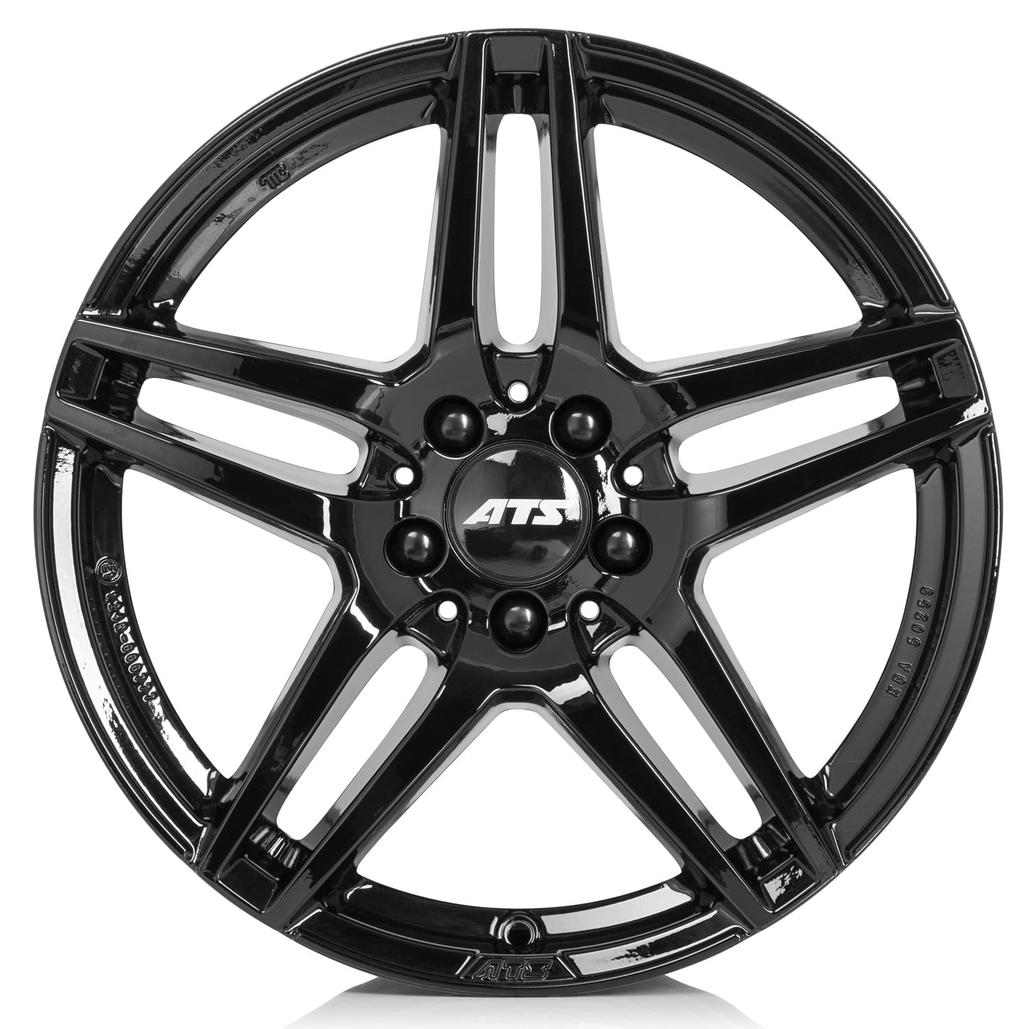 ATS - Llanta Aluminio 7,5X17 Mizar 5/112 ET47 CH66,6, Color: Gloss Black