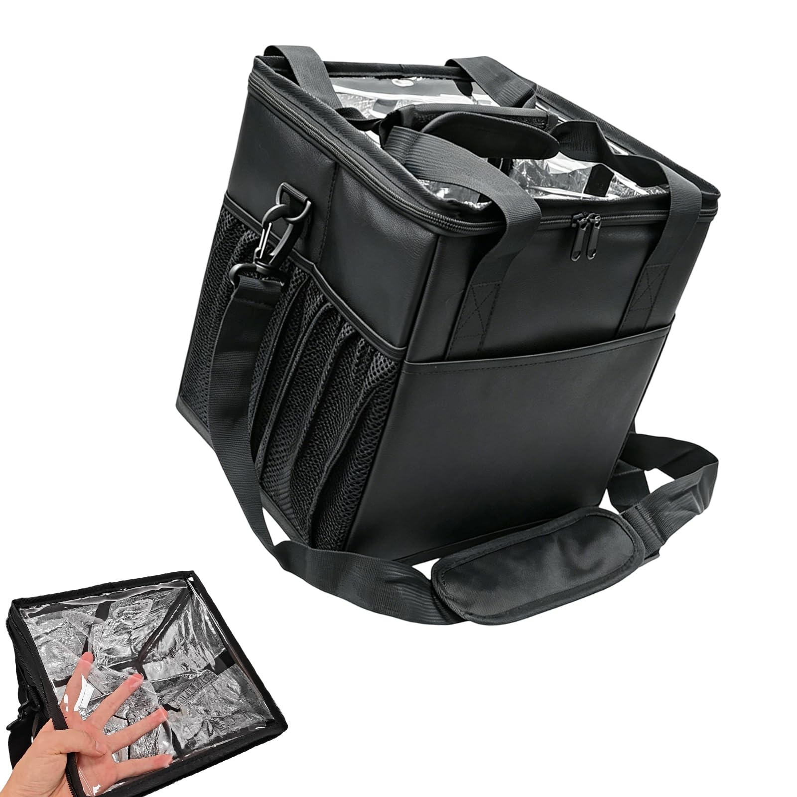 Sbshiouu Insulated Portable Drink Carrier for 4 Bottles Leakproof Shoulder Strap Adjustable Compartments Foldable Foldable Cup Bag