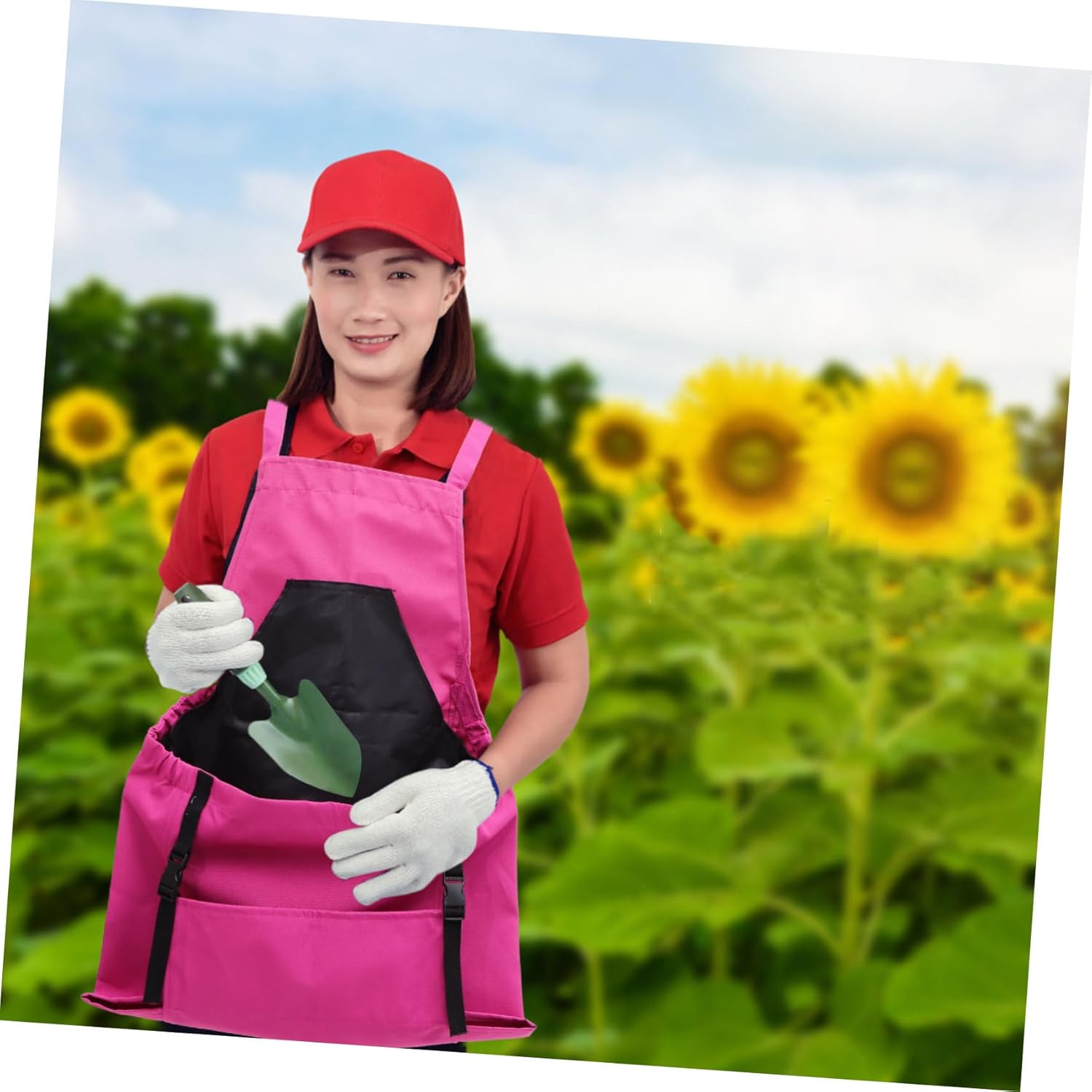 VICASKY Fruit and Vegetable Picking Apron Gardening Fruits Vegetable Apron Fruit Picking Basket Belt Fruit