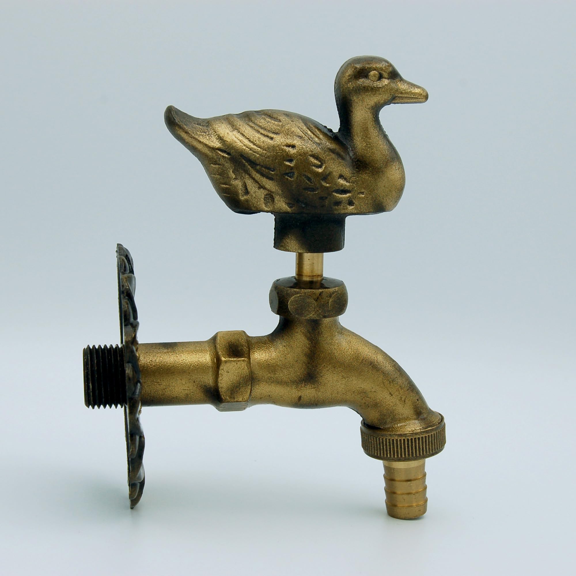 Rubinetto giardino 1/2" decorativo anatra con raccordo tubo