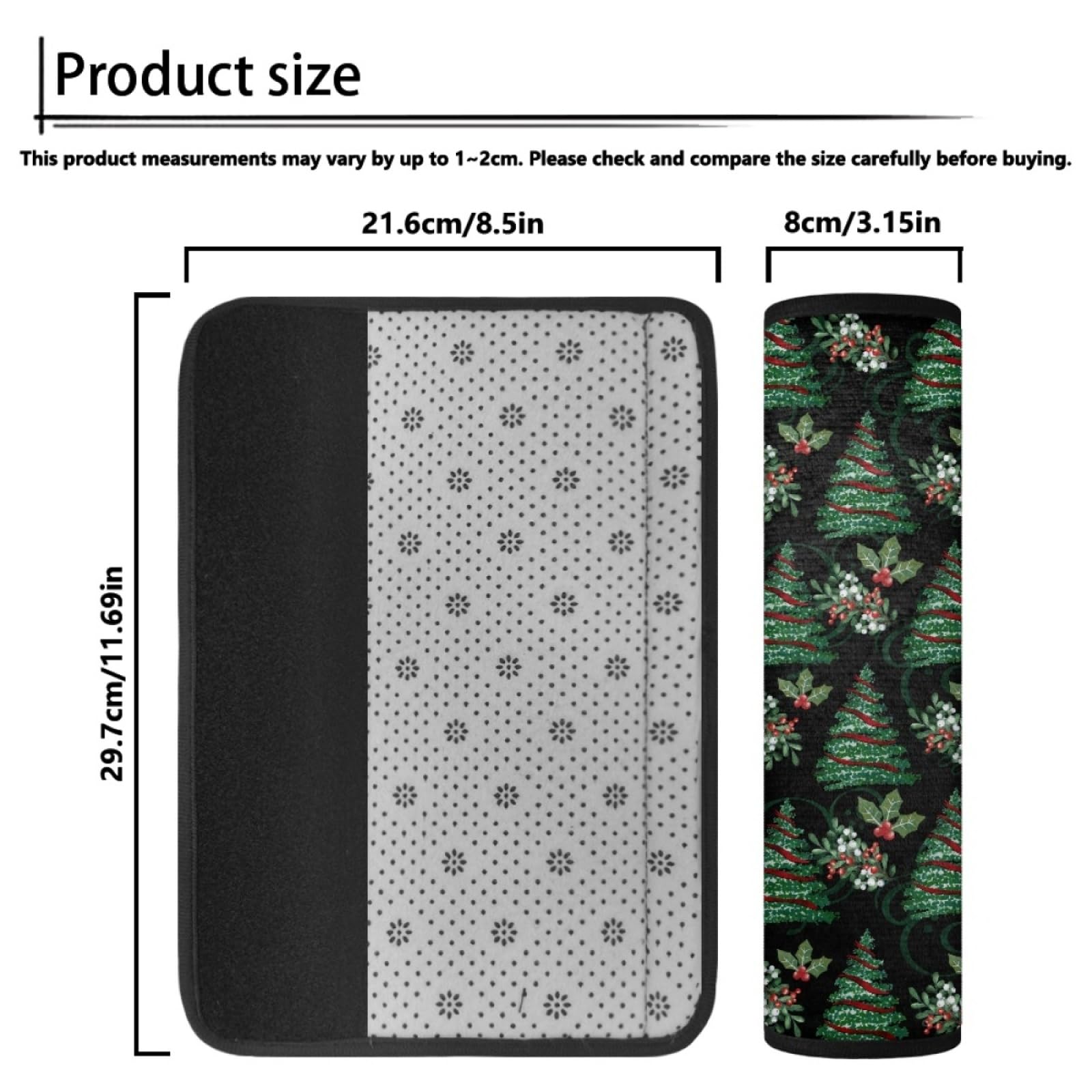 Protector Cinturon Coche Funda Almohadilla Cinturon Coche 21.6x29.7cm/4 Pcs