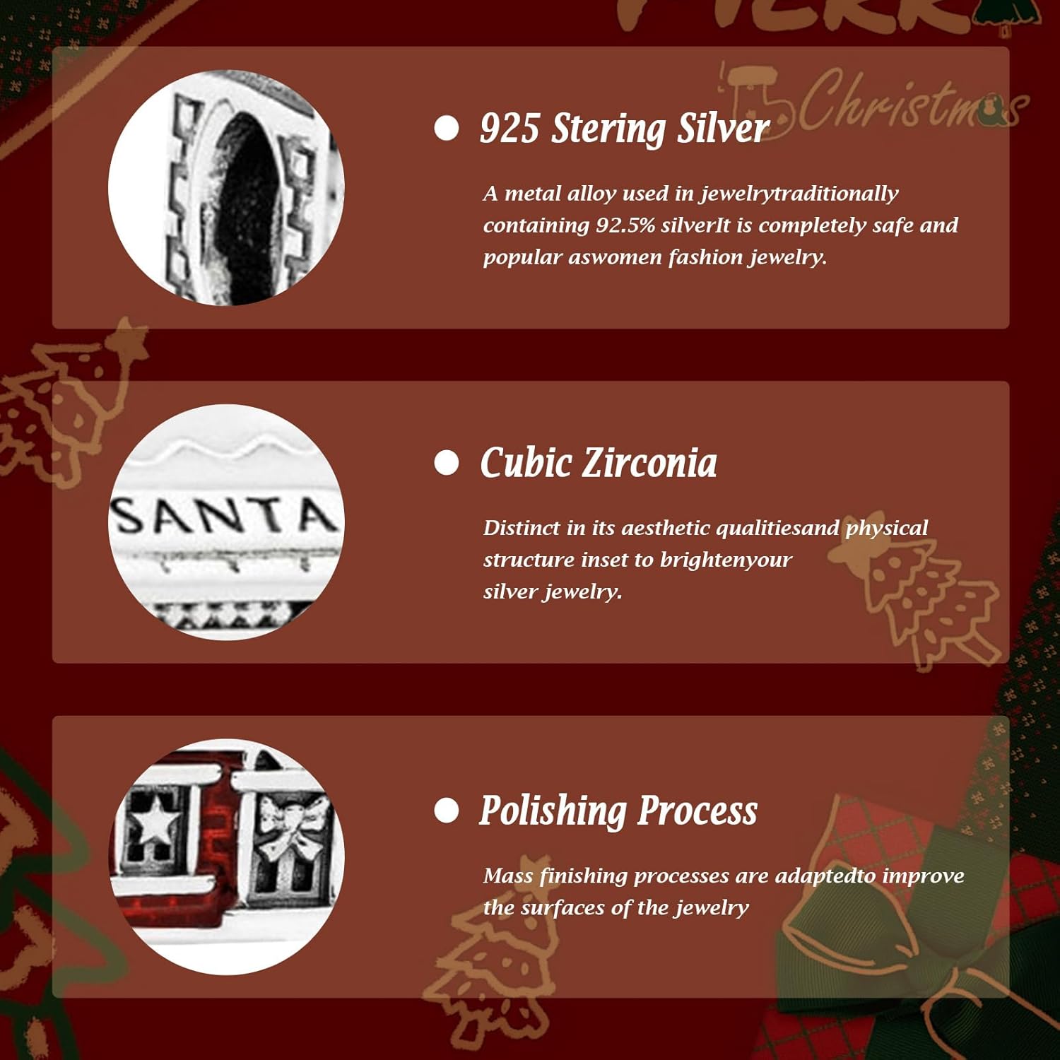 925 Sterling Silver Christmas House Bead Women'S Bracelet Pendant Necklace Pendant New Year Holiday Jewelry Gift Family And Friends - Image 4