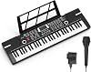 61 Keys Keyboard Piano, Electronic Digital Piano with Built-In Speaker Microphone, Sheet Stand and Power Supply, Portable Keyboard Gift Teaching for Beginners