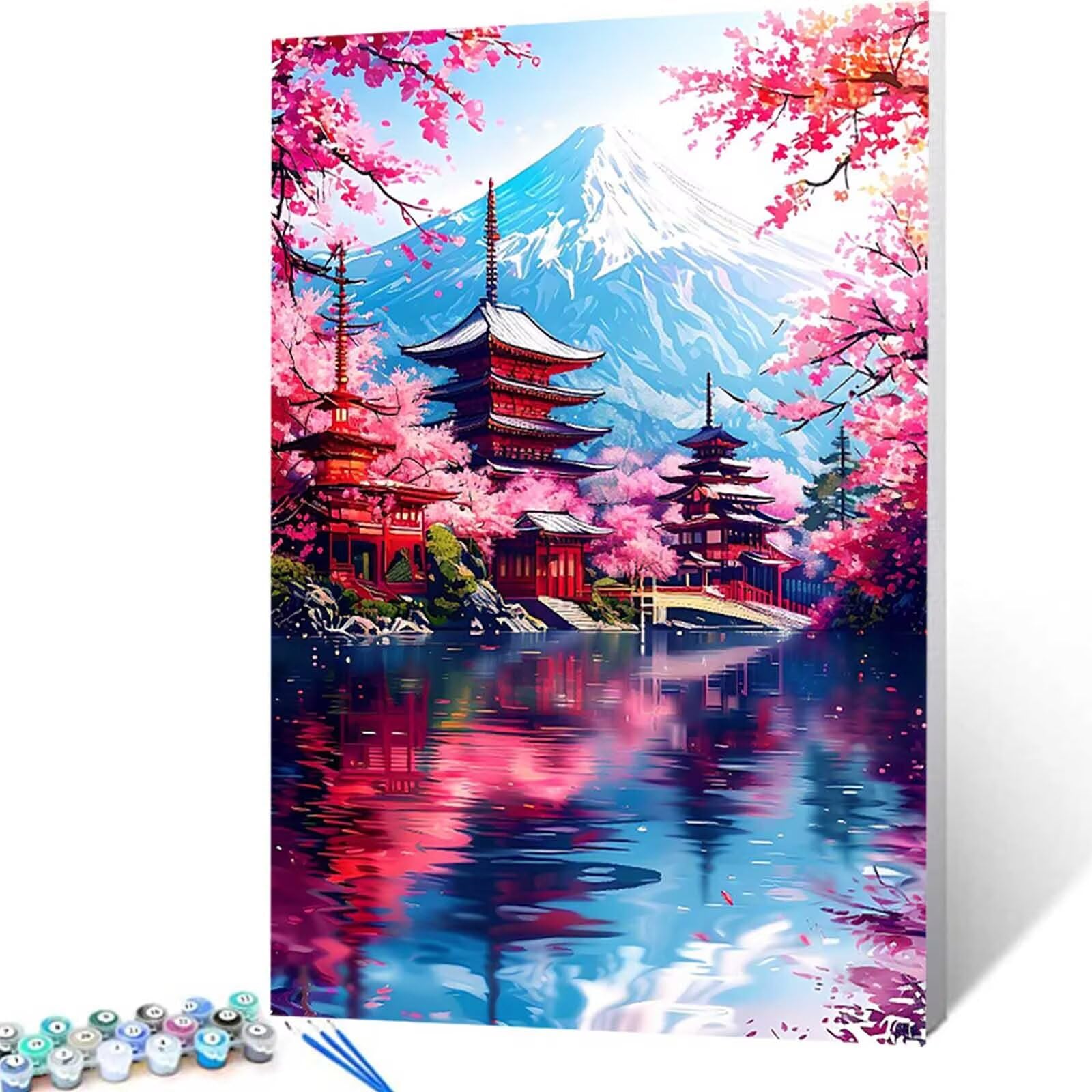 Malowanie po numerach, dla dorosłych, do malowania po numerach, Japonia, łatwe zestawy do malowania dla dorosłych i początkujących, DIY, akrylowy pigment, rysunek, malarstwo, sztuka, rękodzieło
