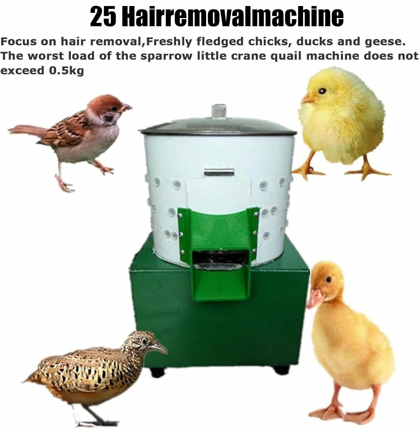 Desplumadora automática de pollos, de alta eficiencia, for aves de corral, pato, pavo y codorniz.