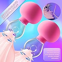 Vista 3 de Nipple Sucker - Juguete sexual para adultos, 1 par de juguetes para pezones estimuladores para el placer de parejas, succión manual, mini bomba